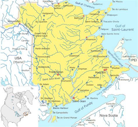 list of towns in new brunswick